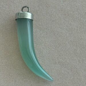 Beautiful Jade Horn or Tusk Pendant necklace charm